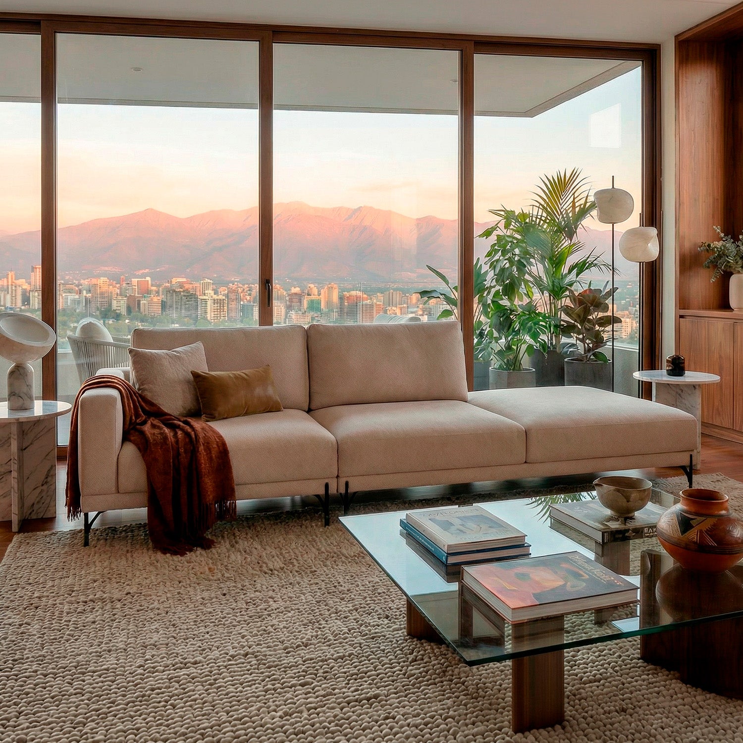 Sofá Cobble Single con Pouf