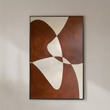 Cuadro abstracto caoba