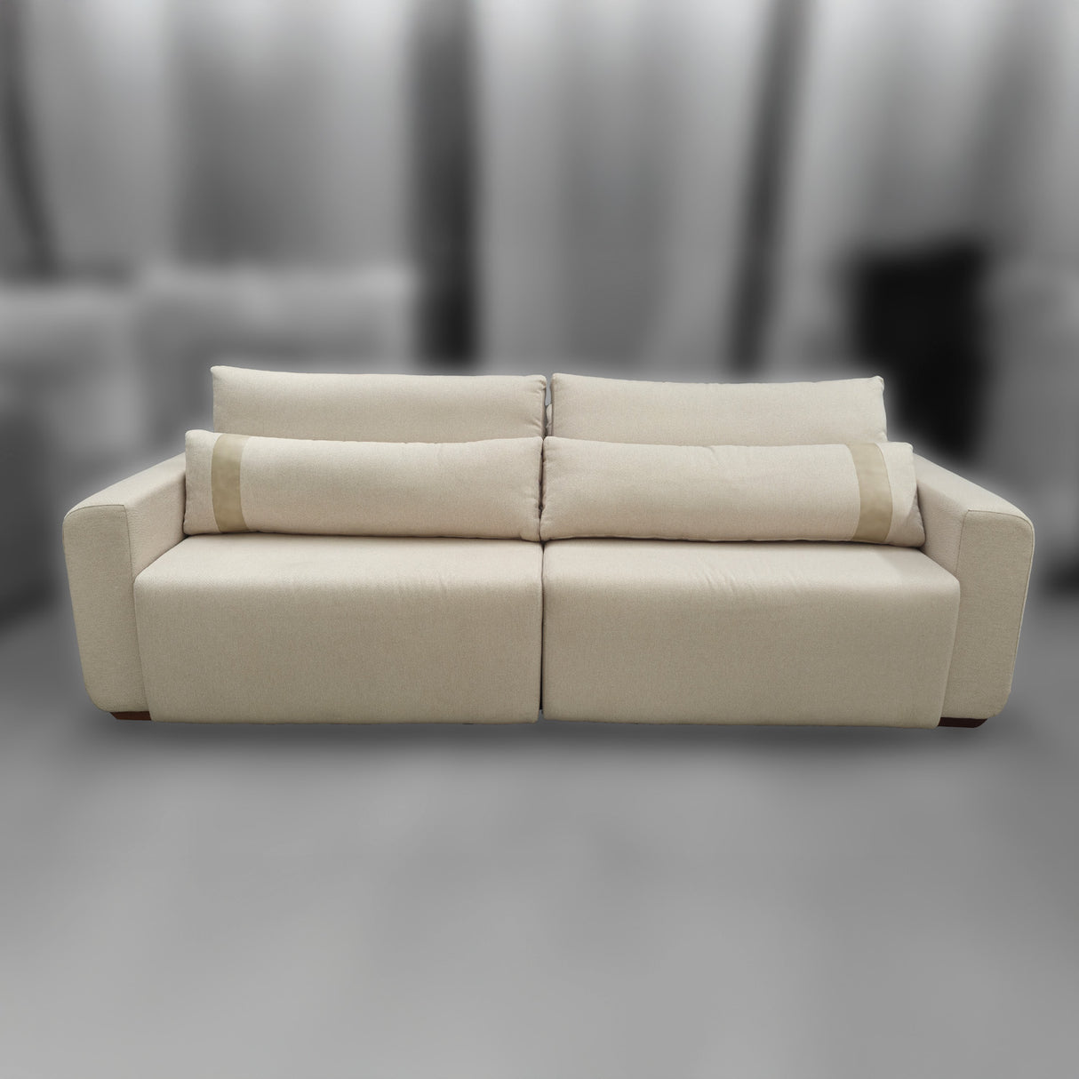 Sofa RIzzonte 2.36MT Blanco con Eco Cuero Outlet S/CAMBIO NI DEVOLUCIÓN