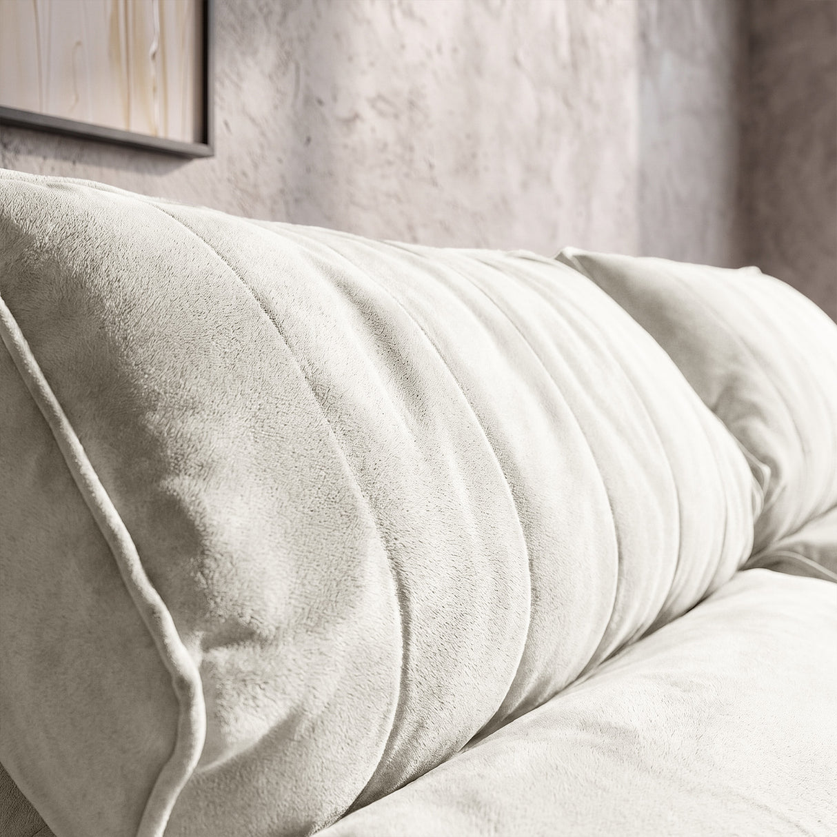Sofá 2 cuerpos Toquio Tela Beige - 1.64m