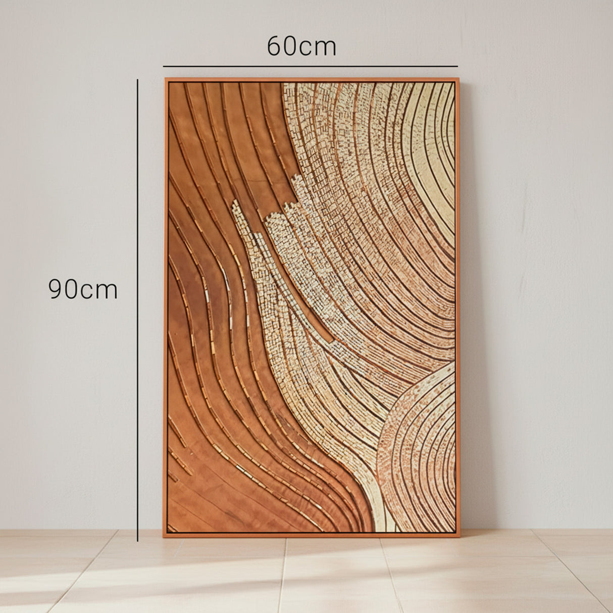 Cuadro arena rústica