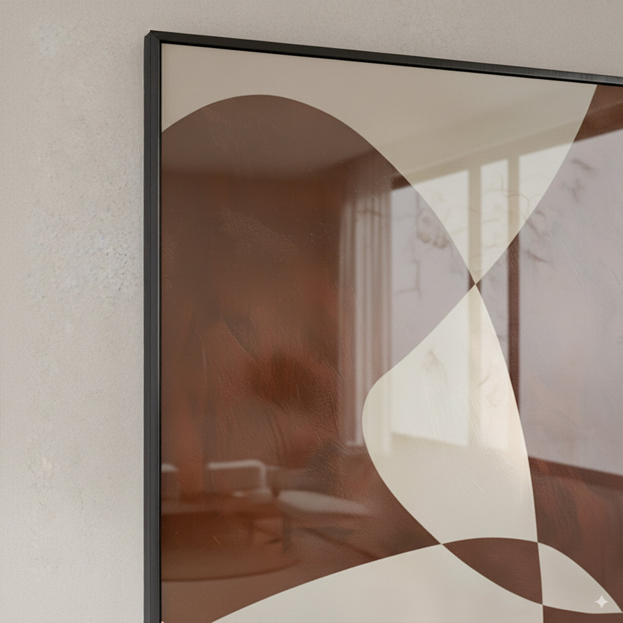 Cuadro abstracto caoba