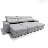 Sofá 3 Cuerpos Houston Tejido Gris 1001 - 3.14MT Stock