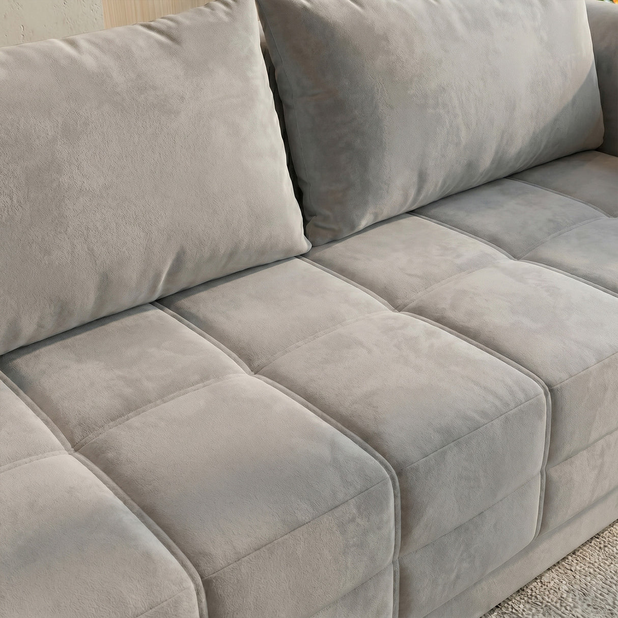 Sofá 2 cuerpos Romeo Tela Beige - 1.76m
