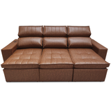 sofa extensible y reclinable /  sofa de ecocuero /  sofa de reclinable /  sofa extensible / sofa de reclinable 3 cuerpos /  sofa extensible de 3 cuerpos