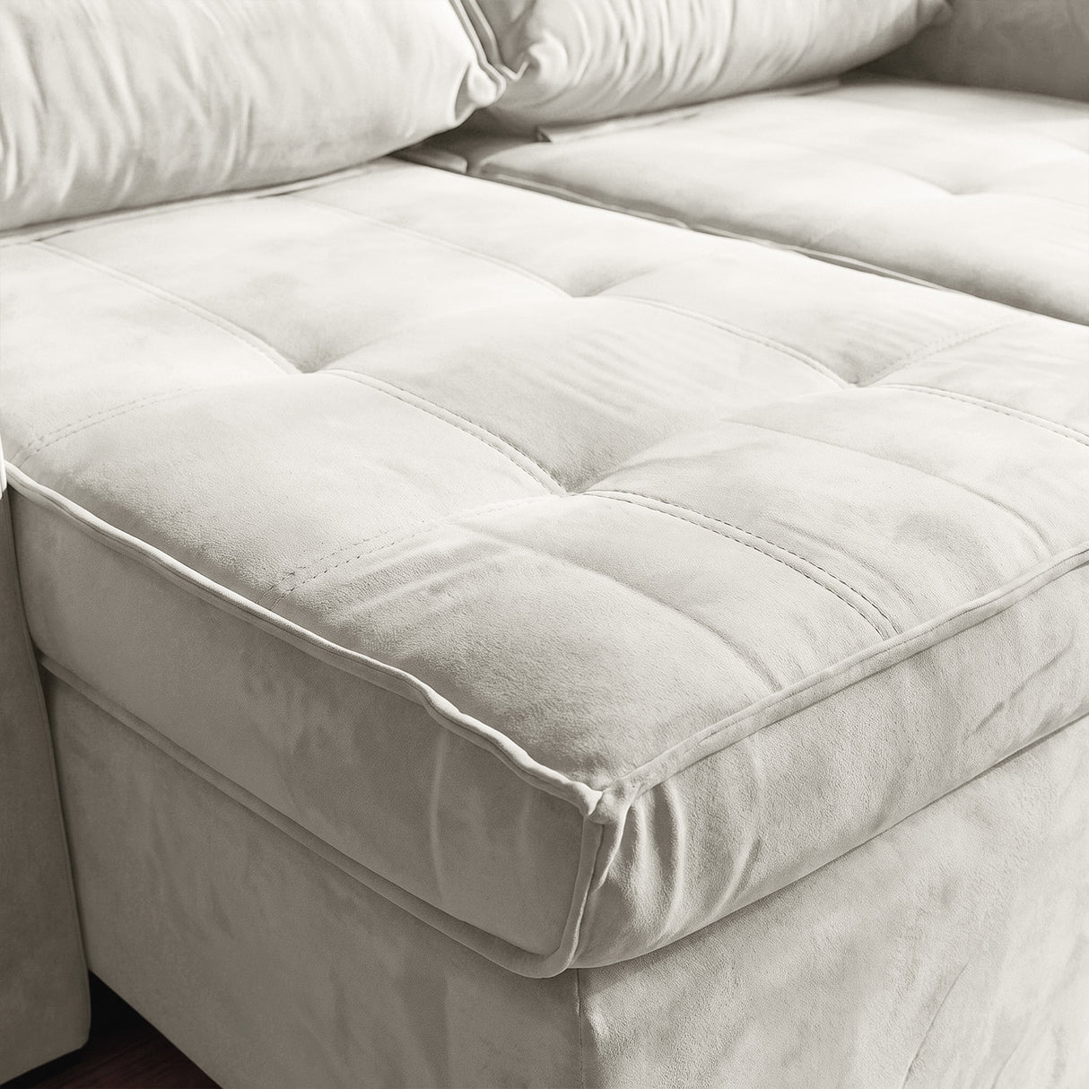 Sofá 2 cuerpos Toquio Tela Beige - 1.64m