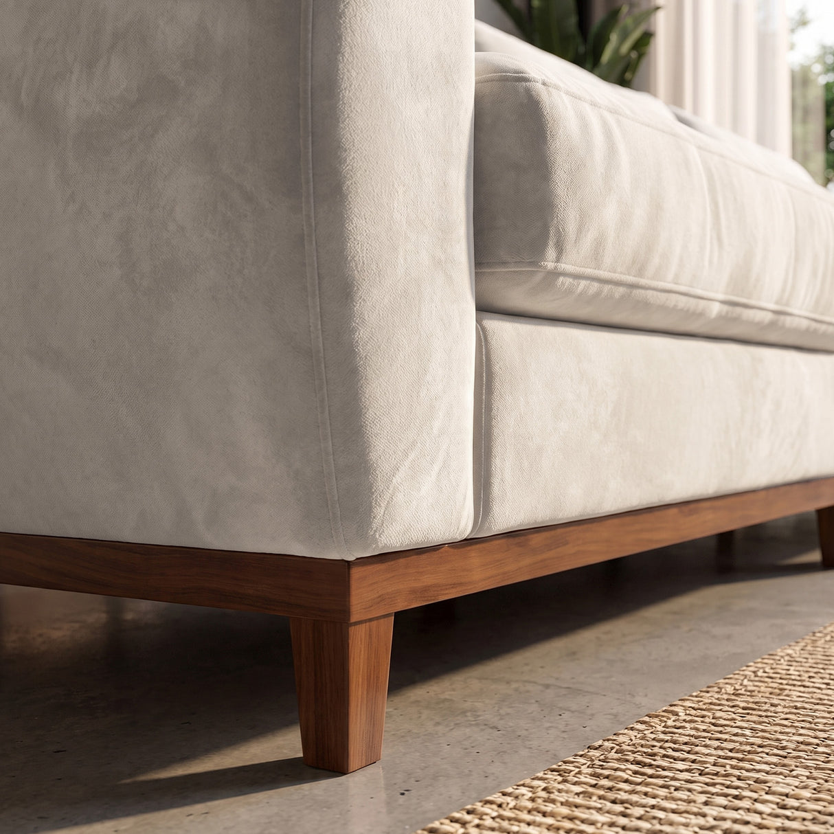 Sofá 2 Cuerpos Adesso Single Tela Beige - 2.10m a Confección