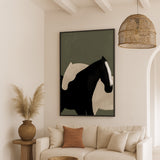 Cuadro caballos abstracto