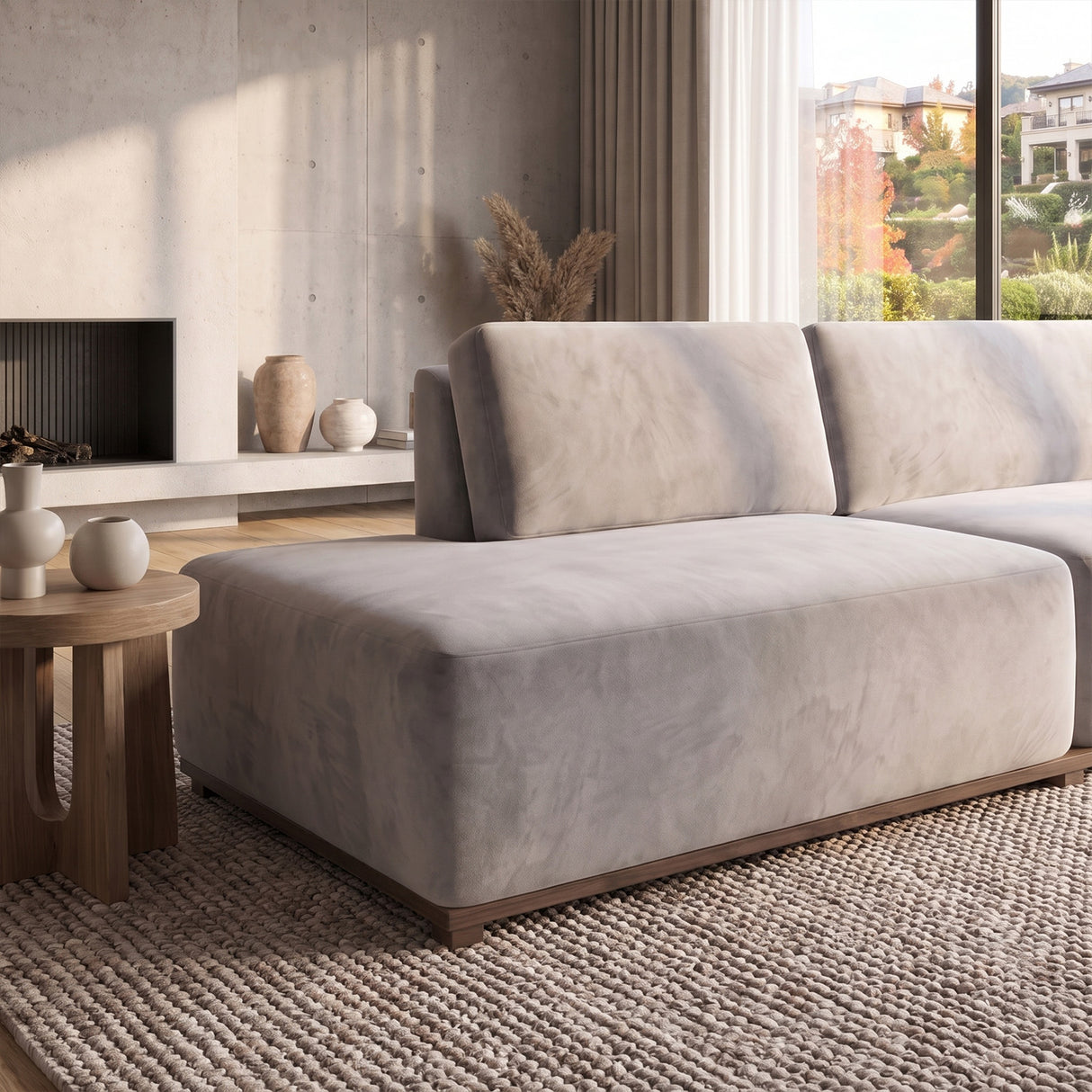 Sofá Piacenza con Pouf