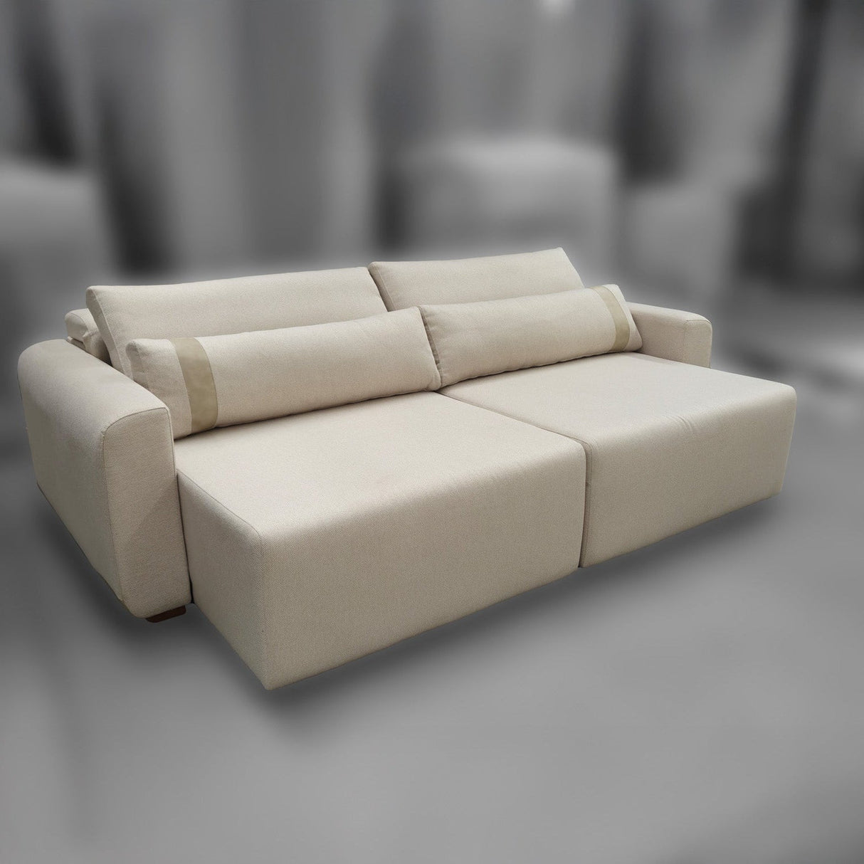 Sofa RIzzonte 2.36MT Blanco con Eco Cuero Outlet S/CAMBIO NI DEVOLUCIÓN