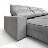 Sofá 3 Cuerpos Houston Tejido Gris 1001 - 3.14MT Stock