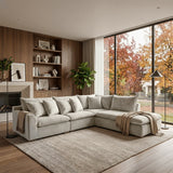 Sofá Seccional 3 Cuerpos Atualittá con Chaise Longue Derecho Tela Beige- 2.67 x 1.85m a Confección