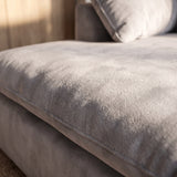 Sofá Seccional 3 Cuerpos Atualittá con Chaise Longue Izquierdo Tela Gris Claro - 2.67 x 1.85m a Confección