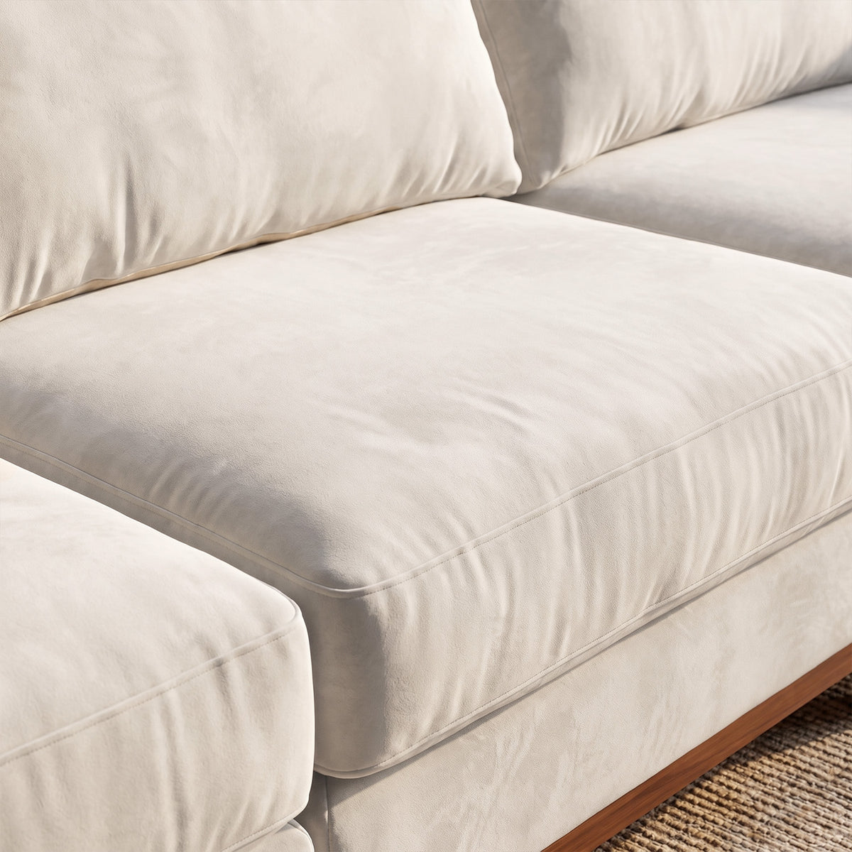 Sofá 3 Cuerpos Adesso Single Tela Beige - 3.30m a Confección