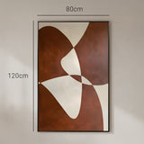 Cuadro abstracto caoba