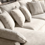 Sofá Seccional 3 Cuerpos Atualittá con Chaise Longue Izquierdo Tela Beige - 2.87 x 2.05m a Confección