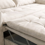 Sofá Cama 2 cuerpos Londres Tela Beige - 1.70m