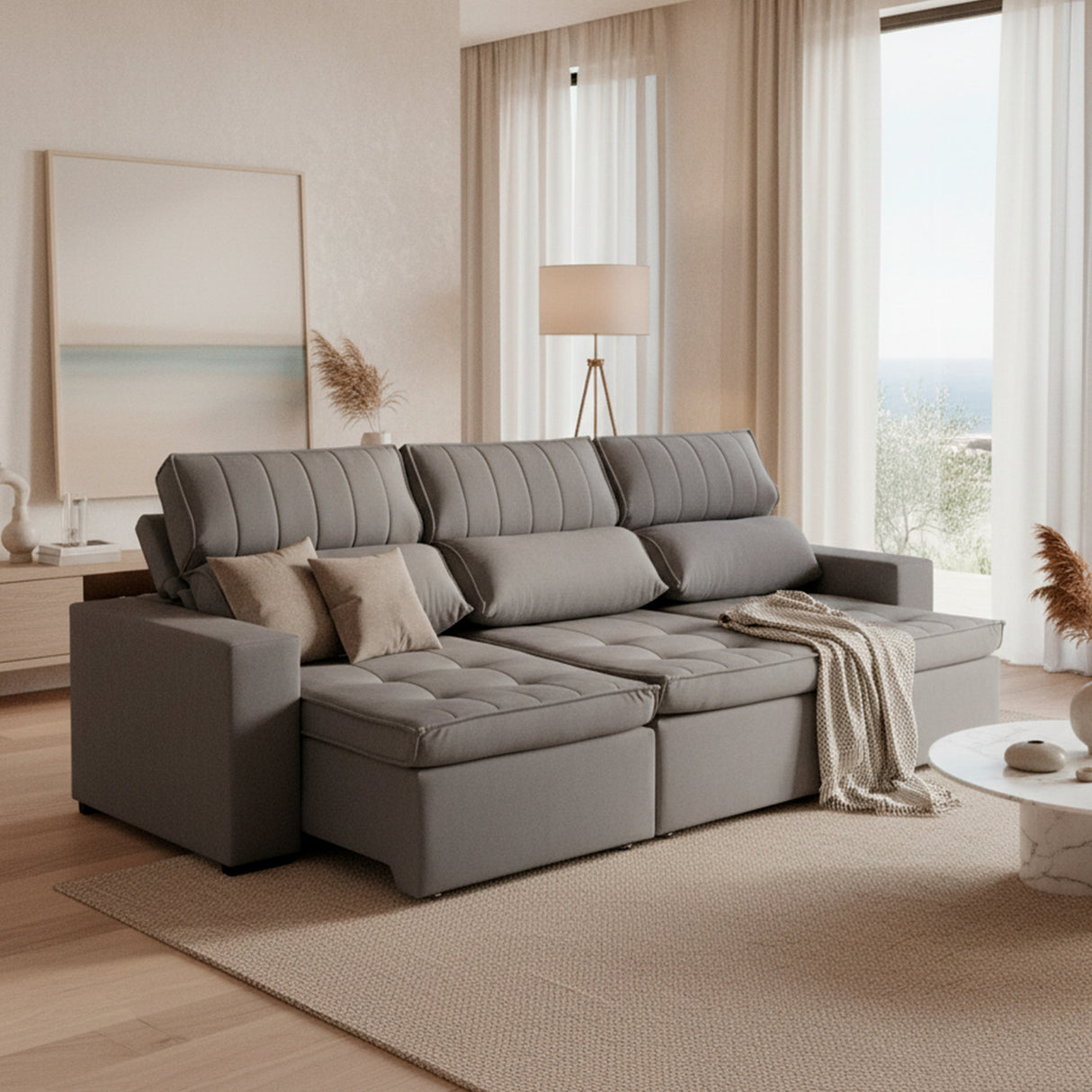 Sofá Reclinable y Extensible Toquio 2.54 MT 2403 Stock