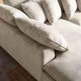 Sofá Seccional 3 Cuerpos Atualittá con Chaise Longue Izquierdo Tela Beige - 2.87 x 2.05m a Confección