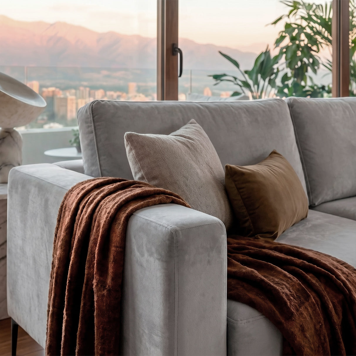 Sofá Cobble Single con Pouf