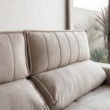 Sofá Extensible y Reclinable Toquio Tejido Arena 2388 Impermeabilizado - 2.04MT Stock
