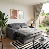 Sofá Cama 2 cuerpos Londres Tela Gris oscuro - 1.90m