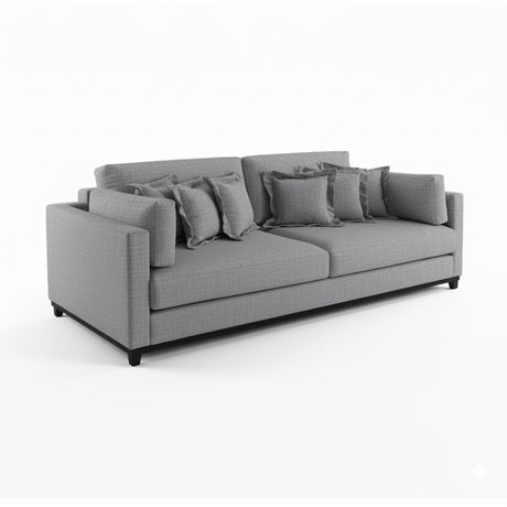 Sofá de 2 cuerpos de tela lino