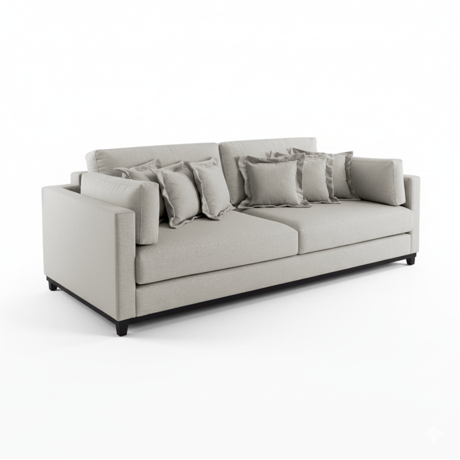 Sofá de 2 cuerpos de tela lino