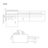 Sofá extensible y reclinable Audax