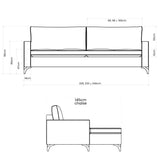 Sofá Sevilha con chaise