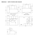 Sofá Vision con chaise