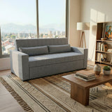 sofá cama de dos cuerpos color gris 