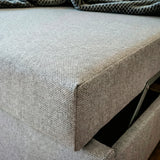 sofá cama de dos cuerpos color gris 