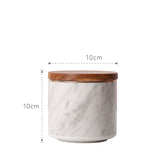 Set de 4 Frascos Mármol + Bandeja Beige Re Decora