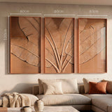 Cuadro natural plumas 3 set