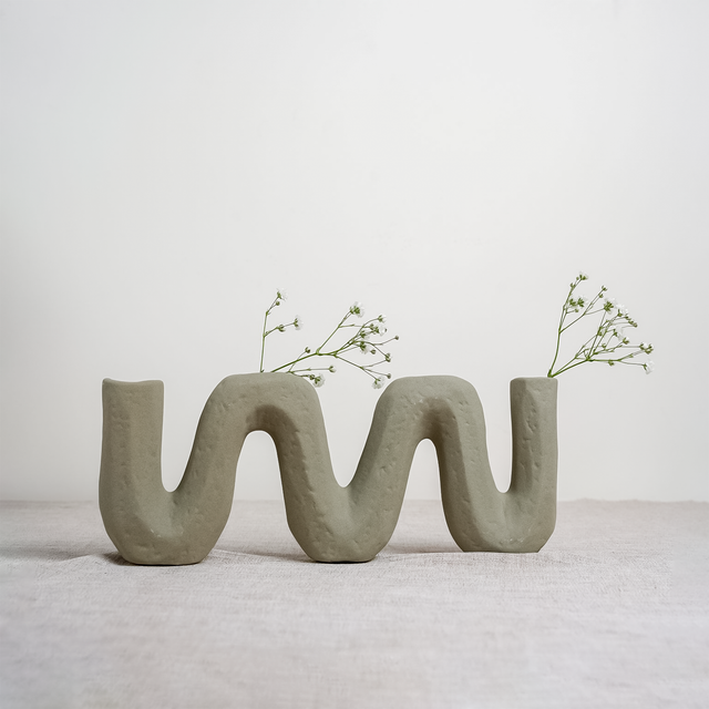 Jarrón Snowfall Curve Kelida Porcelana