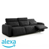 Sofá de Cuero Trivor Reclinable y Extensible