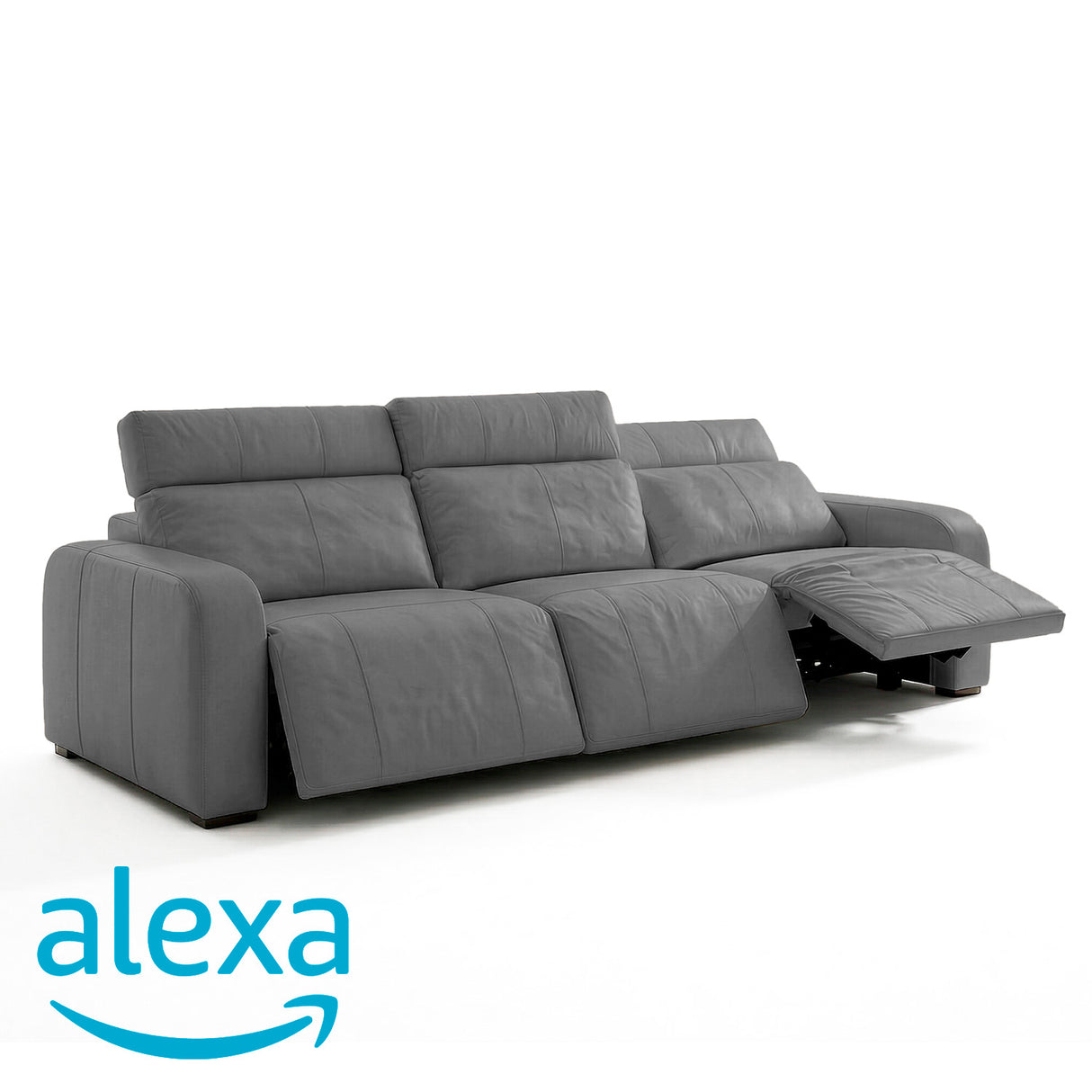 Sofá de Cuero Trivor Reclinable y Extensible