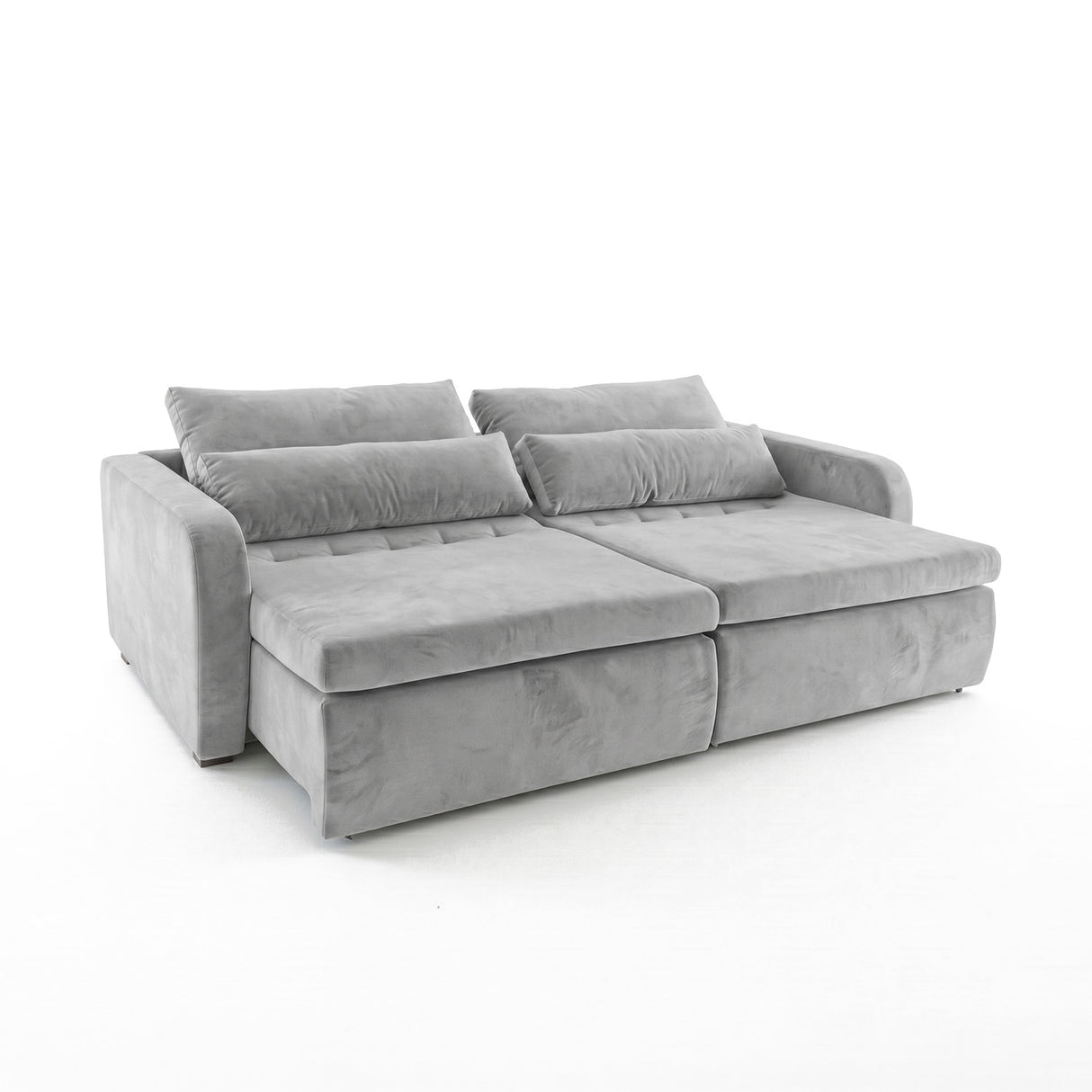 Sofá 2 cuerpos Zurich Tela Gris - 2.08m
