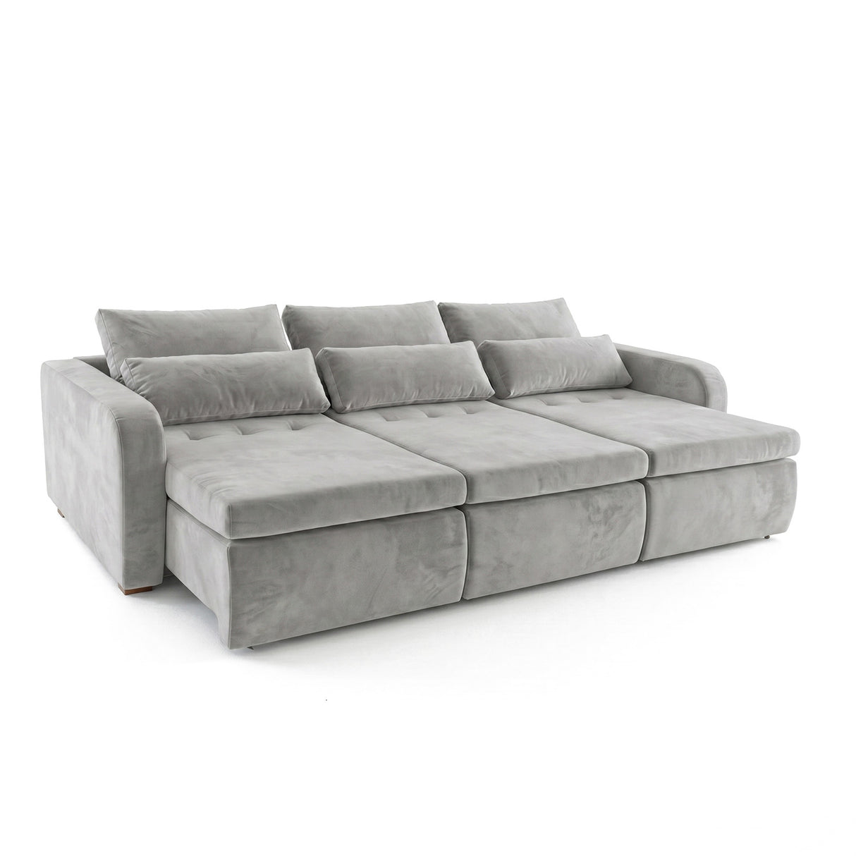 Sofá 3 cuerpos Zurich Tela Gris claro- 2.98m