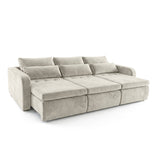 Sofá 2 cuerpos Zurich Tela Beige - 2.98m